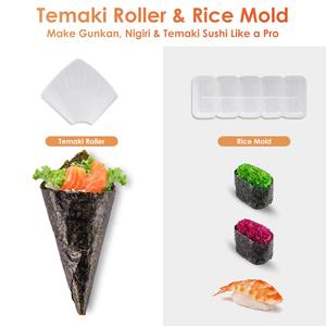 ชุดเครื่องมือทำซูชิแบบม้วนทำจากไม้ไผ่เป็นมิตรต่อสิ่งแวดล้อมชุดอุปกรณ์ทำซูชิในครัวออกแบบได้ตามต้องการ - Product Image 3