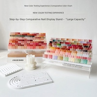 Présentoir de Salon en Acrylique pour Couleurs d'Ongles, Tableau d'Échantillons de Vernis Gel, Support pour Échantillons de Capsules d'Ongles
