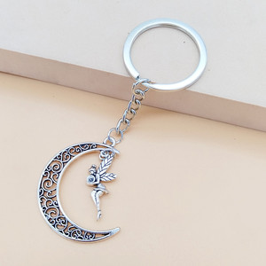 Novedad, regalo del Día de San Valentín, llaveros de Metal Vintage, Luna, estrella, amor, pareja, llavero, monedero, bolso, mochila, llavero con abalorio - Product Image 3