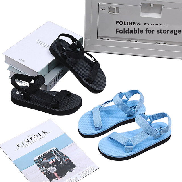 Custom Logo and Colors Mesh Upper Flat Sandals for Ladies