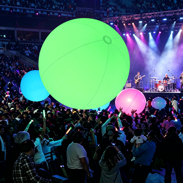 Inflatable LED Light up Balloon Beach Ball Waterproof Floating LED Ball Stage Decoration Balloon