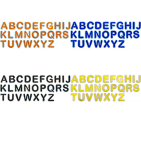 Mini Patchs Brodés avec Lettres - 26 Autocollants Alphabet A-Z avec Colle Thermique pour DIY Porte-clés Sac Vêtement Chapeau Artisanat Décoration