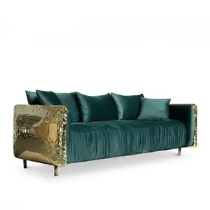 Italiaanse Boca Stijl Full-Huid Hoogwaardige Rvs Intensieve Licht Luxe Sofa Meubels