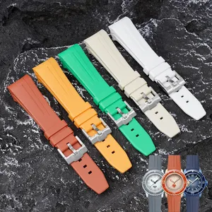 Lightness Replacement Wristbands TPU Watch Bands for Blancpain X Swatch 22mm Women Men Rubber Watch Strap