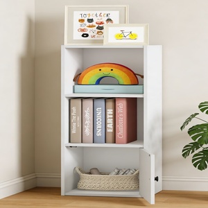 Librería Moderna de Madera para Sala de Estar, Estante de Exhibición en Forma de Cubo, Combinación de Estantes Abiertos, Librería Multifuncional de Sobremesa - Product Image 1