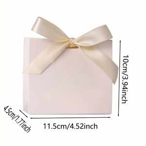 Manufacturer Wholesale Eco-friendly Ivory Board Luxury Rectangle <b>Gift</b> Paper <b>Bag</b> with Ribbon Handle for Birthday <b>Parties</b> - Product Image 6