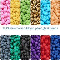 Perles de verre en cristal tubulaires 2*2mm SC Chine, couleurs mélangées, délicates, pour la fabrication de bijoux DIY (bracelets et colliers)