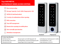 Terminal de contrôle d'accès intelligent WIFI TTLock Tuya, indice d'étanchéité IP66, capacité de 100 cartes d'identité, lecteur de contrôle d'accès