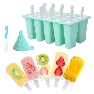 Sy128 BPA Miễn Phí Máy Rửa Chén An Toàn Tự Chế Ice Pop Maker Set 6 Mảnh Tái Sử Dụng Dễ Dàng Phát Hành Silicone Ice Cream Popsicle Khuôn Mẫu