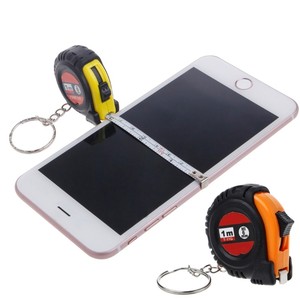 Cinta Métrica Redonda <span class=keywords><strong>de</strong></span> Plástico con Llavero, Medidas Métricas, Hoja <span class=keywords><strong>de</strong></span> Acero <span class=keywords><strong>de</strong></span> 1m <span class=keywords><strong>de</strong></span> Longitud, Retorno Automático, Carcasa <span class=keywords><strong>de</strong></span> Alta Visibilidad - Product Image 6