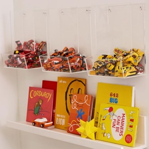 YAGELI 3 Divided DIY Waterproof <b>Wall</b> Mounted Clear Custom Acrylic Rectangle Square Model <b>Display</b> Box for Toys & Sweets - Product Image 4