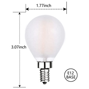 Ampoule à filament <span class=keywords><strong>LED</strong></span> naturelle G45 <span class=keywords><strong>4W</strong></span>, vis 3000K, source d'éclairage anti-éblouissement pour éclairage d'intérieur à domicile, 4 pièces - Product Image 3
