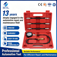 HTL Kit de testeur de compression de cylindre pour voitures, motos, moteurs à essence, 4 pièces