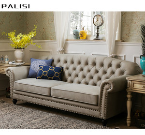 Factory <strong>Price</strong> Classic Tufted Fabric Sectional <strong>Sofa</strong> <strong>Set</strong> Modern Design 2+3 Chesterfield 3 Seat Living Room <strong>Set</strong> - Product Image 2