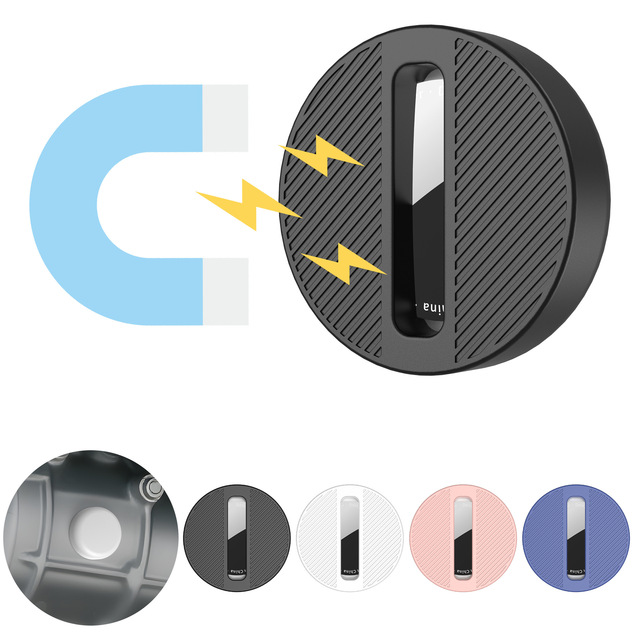 New Arrival Apple AirTag Case, Magnetic Silicone Holder, Round Anti-Lost Tracker Cover with Strong Dual Magnets