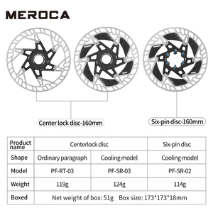 Disco de Freio Flutuante MEROCA com Dissipação de Calor, Seis Parafusos, Compatível com Bicicletas de Estrada e Montanha - Product Image 4
