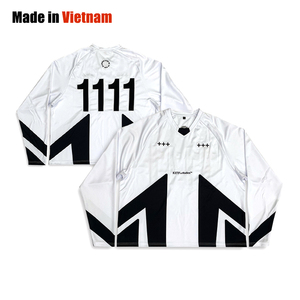เสื้อฟุตบอลแขนยาวทรงหลวมเสื้อฟุตบอลเสื้อสเวตเตอร์โอเวอร์ไซส์ดีไซน์ลายพิมพ์ซับลิเมต - Product Image 1