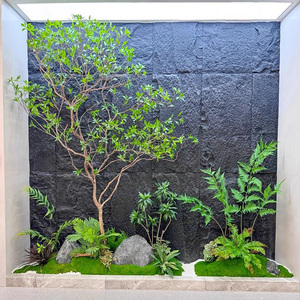 Bonsai Paesaggistico Artificiale con Piante Verdi per Decorazione Finestra Sala da Tè Interna Villa e Cortile - Product Image 2