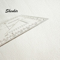 Shenkir – Gabarit de dessin carré transparent en plastique, épaisseur 1,2 mm, rapporteur, 12,7 cm x 12,7 cm, longueur maximale 12,7 cm – Meilleure vente