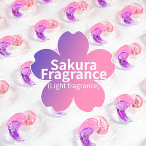 Lessives en capsules parfum Sakura avec nettoyage en profondeur et protection des couleurs, parfum floral longue durée, capsules concentrées - Product Image 5
