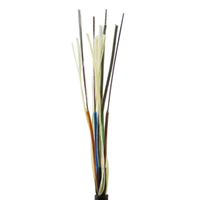 Kabel ADSS Udara Luar Ruangan Single Jacket 24 48 72 Core G652D Singlemode All Dielectric Self-Supporting Rentang 200m
