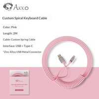 Kabel Spiral USB3.0 untuk Keyboard, Kabel Data Ekstensi dengan Antarmuka USB Type-C untuk Pengisian Daya dan Transfer Data