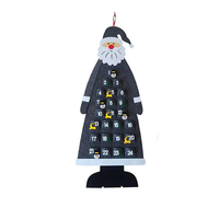 Calendrier de l'Avent en feutre artificiel de haute qualité, personnalisé, compte à rebours de 24 jours, arbre de Noël, Père Noël, pour enfant, cadeau pour la décoration de la maison