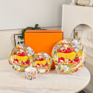 Creative Cartoon Western Food Plate Coffee <b>Cup</b> <b>Set</b> Household Restaurant Decorations Dim Sum Plate Steak Plate Milk Tea <b>Cup</b> - Product Image 3