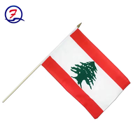 Tissu en polyester imprimé de haute qualité personnalisé 30x45cm campagne suisse petit bâton Mini drapeaux à main