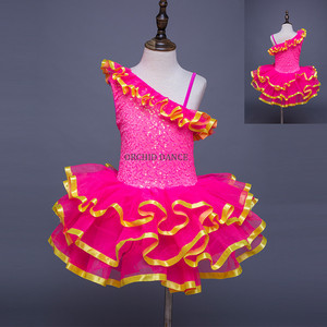 Christmas Stage Sequins Performance Wear Jazz Latin Ballet <strong>Costume</strong> <strong>for</strong> <strong>Girls</strong> - Product Image 4