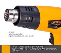 Pistolet thermique électrique industriel 2000W à double température, souffleur d'air chaud pour le thermoformage, le décapage de peinture et la soudure du plastique