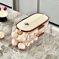 Boîte de rangement pour œufs de cuisine avec porte latérale du réfrigérateur Bac de rangement pratique