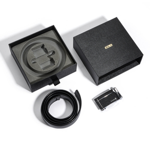 Caixa de Presente de Luxo para Cinto de Couro Personalizado com Logotipo, Caixa de Armazenamento Premium de Papelão para Cintos Masculinos, Embalagem Elegante com Gaveta - Product Image 2