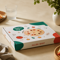 Boîte à pizza blanche empilable en carton alimentaire pour livraison, idéale pour les fêtes, la restauration rapide et l'emballage alimentaire de détail