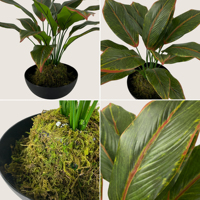 Plante Artificielle Haut de Gamme Effet Naturel, Boule de Mousse Verte Artificielle de Luxe, Haute Simulation, Écologique et Durable pour Mariage et Salon