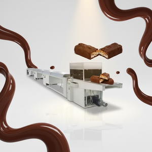 Machine <span class=keywords><strong>de</strong></span> glaçage au chocolat entièrement automatique avec tunnel <span class=keywords><strong>de</strong></span> refroidissement pour barres chocolatées - Product Image 1
