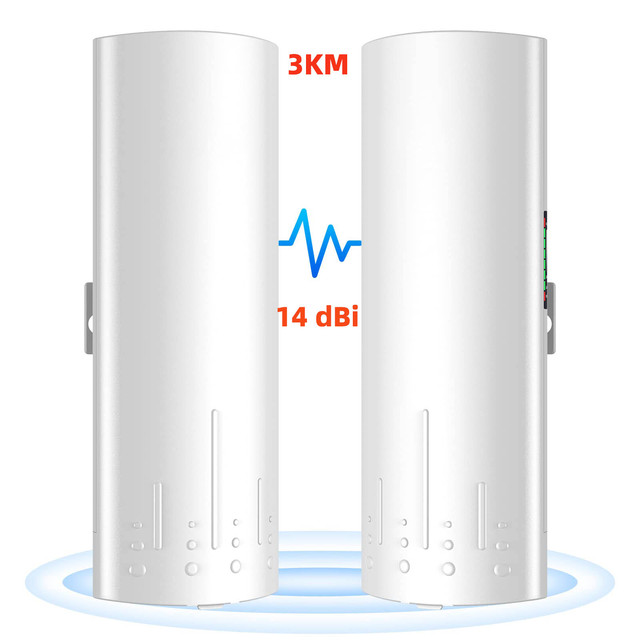 Camera 5.8G WiFi Outdoor CPE 14dBi High-Gain Antenna 24V PoE Power IP65 Waterproof Long Range 3KM Point to Point Wireless Bridge