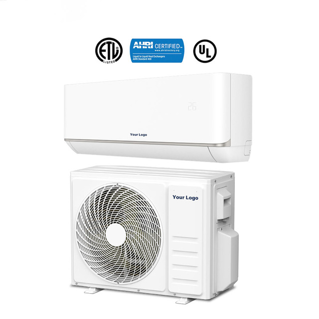 R32 17 SEER 9000BTU 0.75Ton 1hp Heat Cool Wall Mounted Inverter Air Conditioner for USA Canada Household Hotel Use Energy Saving