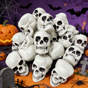 Decorazione di Halloween: Teschio Piccolo, Ornamento a Testa Singola, Modello Realistico, Accessorio Fantasma da Appendere, Forniture per Scenografie con Teste di Fantasmi - Product Image 3