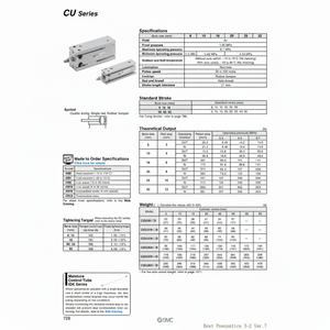 Pièces pneumatiques de CDU32-5D de cylindre de montage libre de SMC Pneumatics - Product Image 1