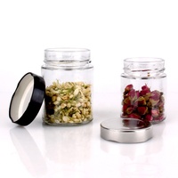 Frasco de Vidrio para Almacenamiento de Boca Ancha y Lados Rectos de 120ml, 220ml, 330ml, 400ml, 580ml al por Mayor para Especias, Miel y Mermelada con Tapa Hermética