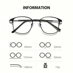 Gafas de Computadora Cuadradas de Metal para Hombre y Mujer, Moda 2023, Protección UV400, Anti Luz Azul, Fotocromáticas - Product Image 6