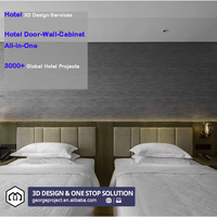 Projet d'hôtel aux États-Unis Mobilier pour chambre à coucher d'hôtel Fabricant de meubles pour hôtels chinois Portes en bois Armoires et panneaux muraux