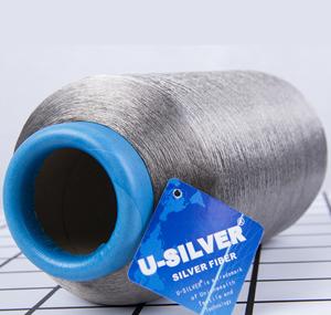 70d Bạc tráng <span class=keywords><strong>nylon</strong></span> <span class=keywords><strong>Filament</strong></span> dẫn điện sợi bạc sợi che chắn chủ đề - Product Image 4