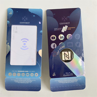 Carte NFC programmable de haute qualité pour les médias sociaux, emballée automatiquement, 13,56 MHz, pour le partage professionnel sur les réseaux sociaux
