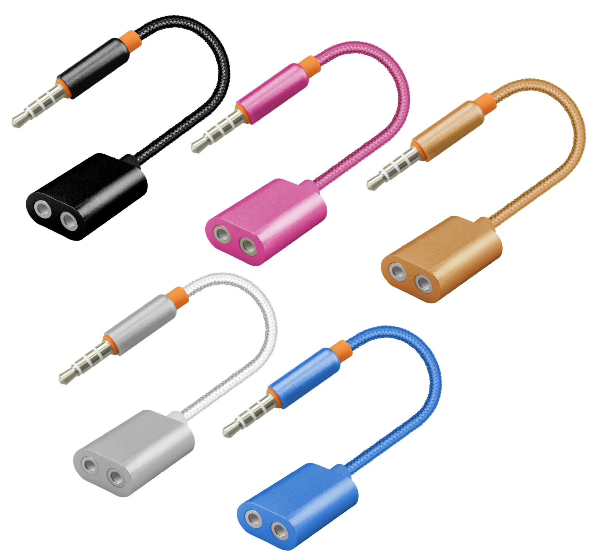 1 MALE to 2 FEMALE CABLE AUDIO EXTENSION 3.5mm earphone headphone headsete y splitter audio cable for cellphone sharing