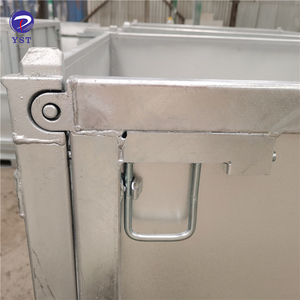 Endüstriyel istifleme depo katlanabilir katlanabilir Metal depolama kutusu çelik palet kutu - Product Image 5