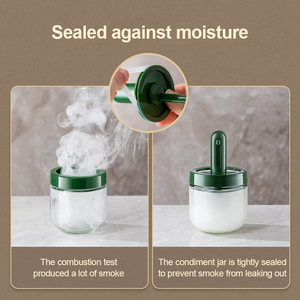 Contenants à condiments 2 en 1, salière, poivrière, <span class=keywords><strong>sucrier</strong></span> avec couvercle, bouteille à épices télescopique avec cuillère - Product Image 3