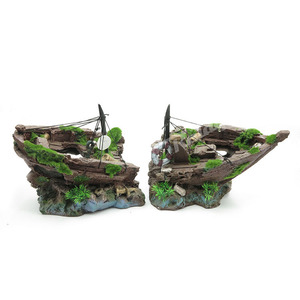 Grote <span class=keywords><strong>Aquarium</strong></span> Decoratie, <span class=keywords><strong>Aquarium</strong></span> Ornamenten Schipbreuk Decor Voor Zoetwater Zoutwater Tanks - Product Image 5