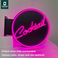 Caisson lumineux avant et latéral en métal personnalisé Enseigne lumineuse à lames lumineuses pour entreprises
